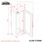 Acalava ALDB-TC265M 265升 觸摸式微電腦LED雙屏數控恒濕樂器防潮櫃